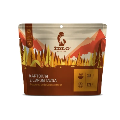 Картофель ЇDLO с сыром гауда, 75 г (сухой сублимированный продукт) Картофель ЇDLO с сыром гауда, 75 г (сухой сублимированный продукт)