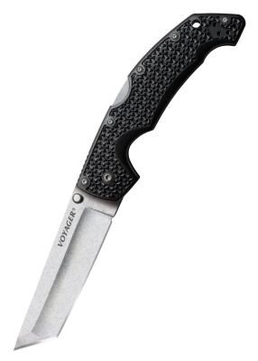 Ніж складаний Cold Steel Voyager Large Tanto Point, Plain Edge, 10A, Black