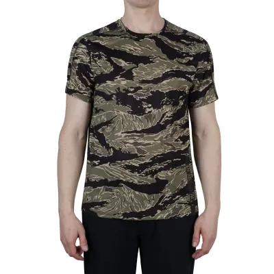 Футболка тактична потовідвідна "5.11 Tactical® No Mercy PT-R® Short Sleeve Top" Tiger Camo