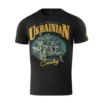 Футболка M-Tac Ukrainian Cavalry Чорна, black, Tan