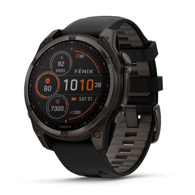 Смарт-годинник Garmin Fenix 8 Sapphire Solar 47 мм. Чорний