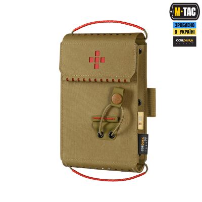 Аптечка-вкладиш M-Tac тактическая индивидуальная IFAK Elite, 20,5 x 12 x 4 см, Койот
