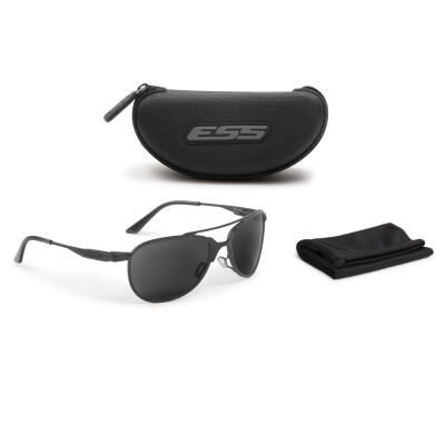 Окуляри балістичні "ESS® InVINCEible Aviator Black with Smoke Gray Lenses" Black