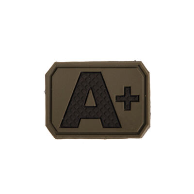 Нашивка на липучке Sturm Mil-Tec "Blood Type Patch A Positive PVC 3D" Olive