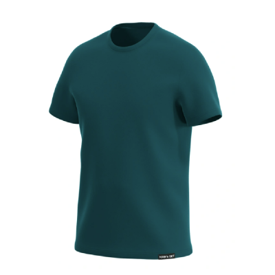 Футболка Men's Set Basic U-neck. Хлопок. Темно-зеленый