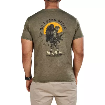 Футболка з малюнком "5.11 Tactical No Rucks Given" Military Green Heather