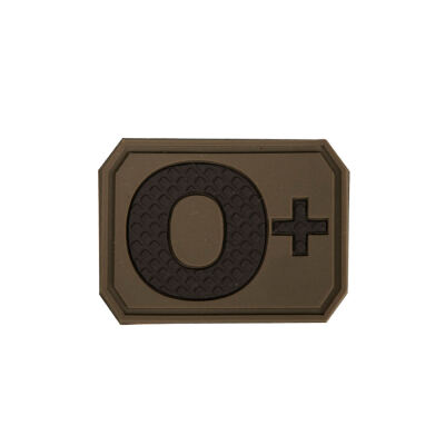 Нашивка на липучці Sturm Mil-Tec "Blood Type Patch 0 Positive PVC 3D" Olive