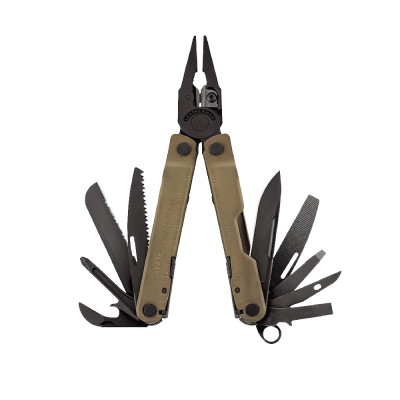 Мультитул Leatherman® (США) Rebar на 17 інструментів з нержавіючої сталі, нейлоновий чохол. Койот