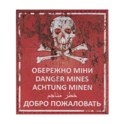 Нашивка на липучці "Dangerous Mines" PVC Multi