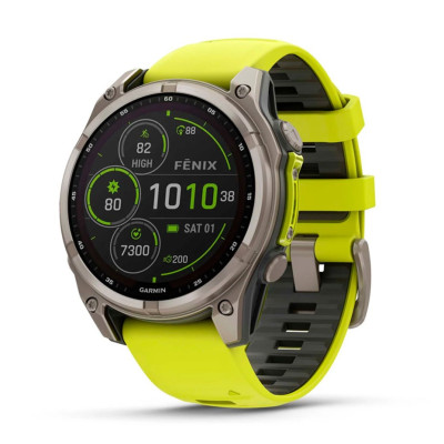 Смарт-годинник Garmin Fenix 8 Sapphire Solar 47 мм. Жовтий
