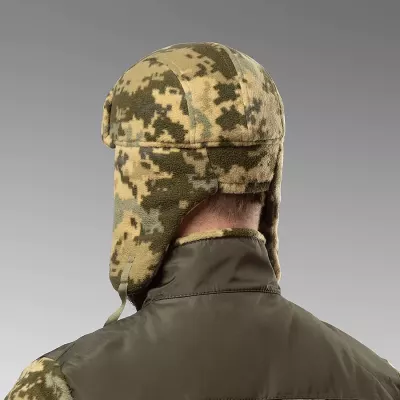 Шапка ушанка флисовая. Пиксель
