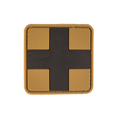 Нашивка на липучке Sturm Mil-Tec "First Aid Patch PVC 3D Large" Coyote