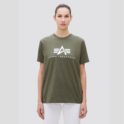 Футболка Alpha Industries Basic Logo Tee. Олива