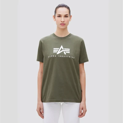 Футболка Alpha Industries Basic Logo Tee. Олива