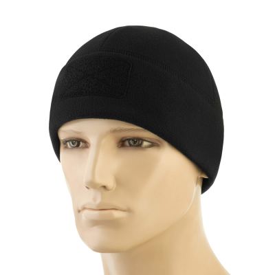 Шапка M-Tac Watch Cap Elite фліс (320г/м2) з липучкою Чорна
