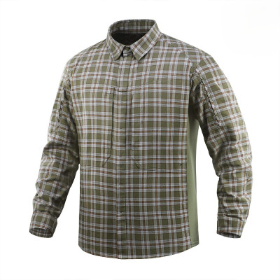 Рубашка M-Tac Tactical Cotton Shirt. Масла/серый