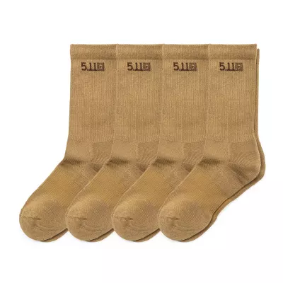 Шкарпетки тактичні "5.11 Tactical® Duty Ready Basic Crew Socks" (4 пари) US Dark Coyote