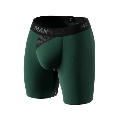 Труси чоловічі анатомічні з сіткою Men's Set Anatomic Long 2.0 Light Black Series. Темно-зелений