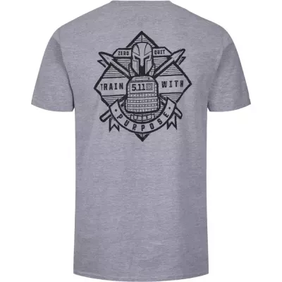 Футболка з малюнком "5.11 Tactical Train With Purpose" Heather Grey