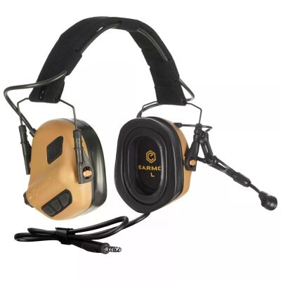 Активные защитные наушники Earmor M32 PLUS (CB) Coyote с гарнитурой