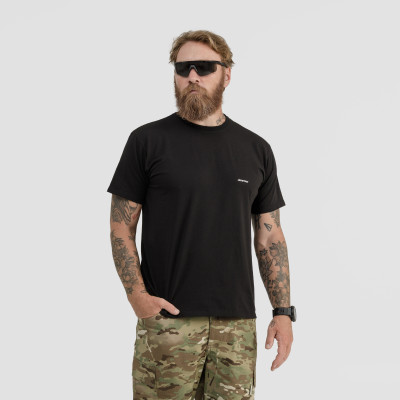 Футболка Basic Military T-Shirt. Cotton and Elastane, чорний