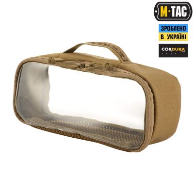 Утилитарный органайзер M-Tac Elite Medium прозрачный (26х11 см) Койот