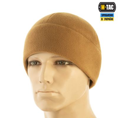 Шапка M-Tac Watch Cap Elite фліс (320г/м2) зі Slimtex Койот
