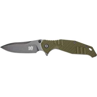 Нож раскладной SKIF Adventure II BSW. Черное лезвие. Длина 223 мм. Олива. Нож раскладной SKIF Adventure II BSW. Черное лезвие. Длина 223 мм. Олива.