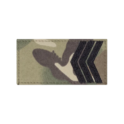 Погон ЗСУ сержант (чорна нитка, на липучці). Мультикам