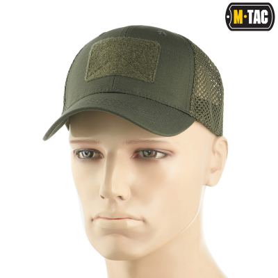 Бейсболка M-Tac Flex ріп-стоп з сіткою Army Олива