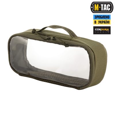 Органайзер утилітарний прозорий M-Tac Elite Medium (26х11 см) Олива (Темна)