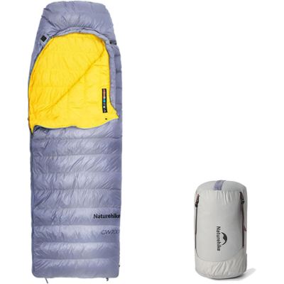 Пуховий спальний мішок Naturehike CW700 CNK2450WS048 L жовто-сірий