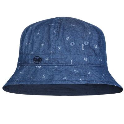 Панама детская (8-12) Buff Kids Bucket Hat, Arrows Denim