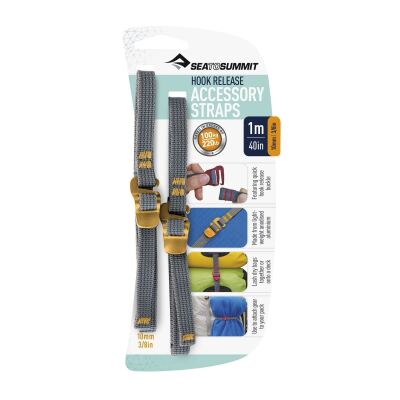 Стяжний ремінь Sea to Summit Accessory Strap With Hook Buckle Grey, 1 м x 10 мм
