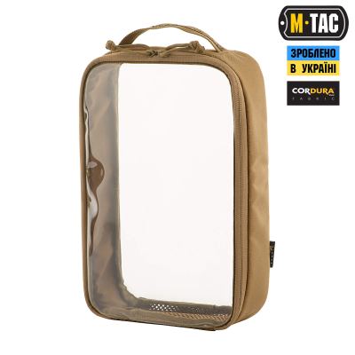 Органайзер утилитарный прозрачный M-Tac Elite Large (30х19 см) Койот