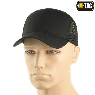 Бейсболка M-Tac з сіткою Flex ріп-стоп Чорний