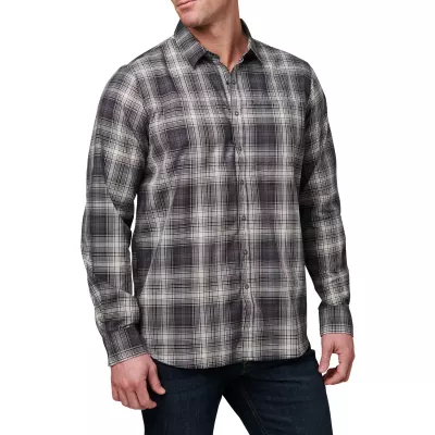 Сорочка тактична "5.11 Tactical Igor Plaid Long Sleeve Shirt" Black Plaid 2