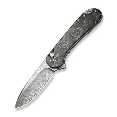 Ніж складаний Civivi Elementum II Damascus / Carbon Fiber & Resin, чорний