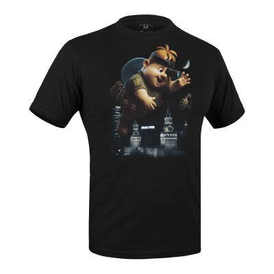 Футболка з малюнком "Кібердрон" Combat Black