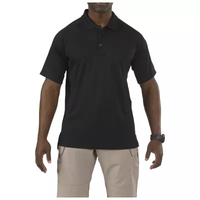 Футболка поло тактическая с коротким рукавом "5.11 Tactical Performance Polo - Short Sleeve, Synthetic Knit" Black