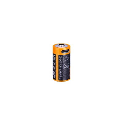 Акумулятор 16340 Fenix 800 UP mAh Li-ion Type-C зарядка. Напруга 3.6 В