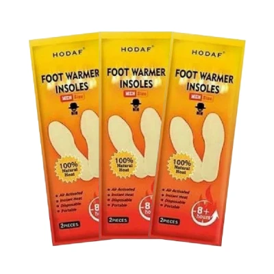 Комплект химических грелок Hodaf Foot Warmer Men для ног, 25.2х8.6 см (до 8 часов). 3 упаковки