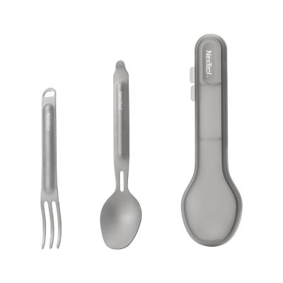 Zestaw sztućców turystycznych NexTool Titanium Tableware Set, tytan