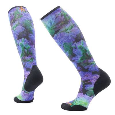 Носки женские Smartwool Women's Ski Targeted Cushion Electric Lotus Print OTC, Black