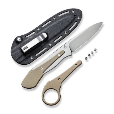 Ніж фіксований тактичний Civivi Varius D2/G10 Коричневий