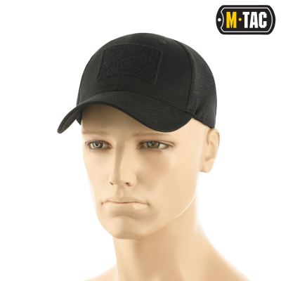 Бейсболка M-Tac з липучкою і сіткою Чорний