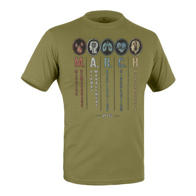 Футболка з малюнком "MARCH" Olive Drab