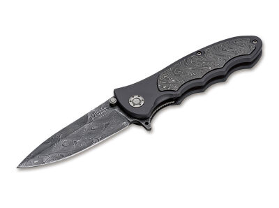 Ніж Boker Leopard-Damast III Collection, клинок 97 мм, сталь Damasteel