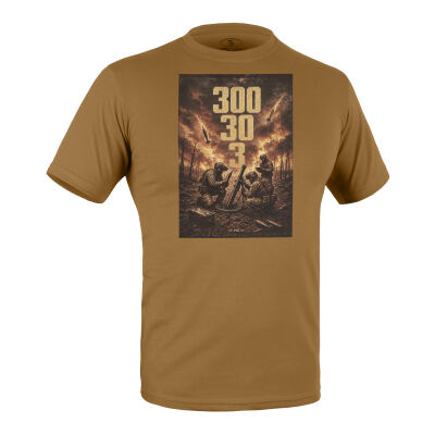 Футболка з малюнком "300 30 3" Coyote Brown