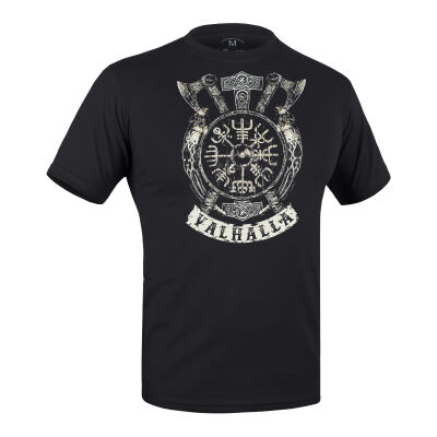 Футболка з малюнком "Valhalla Logo" Combat Black